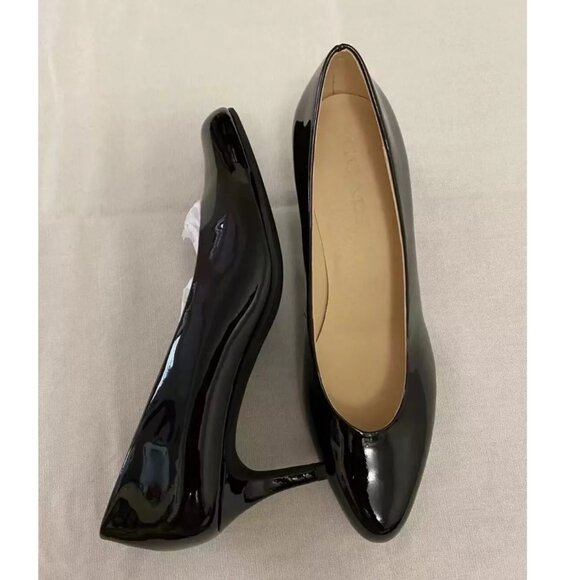 New Coach Womens High Heels Pumps Shoes Patent Leather Black - Picture 1 of 3